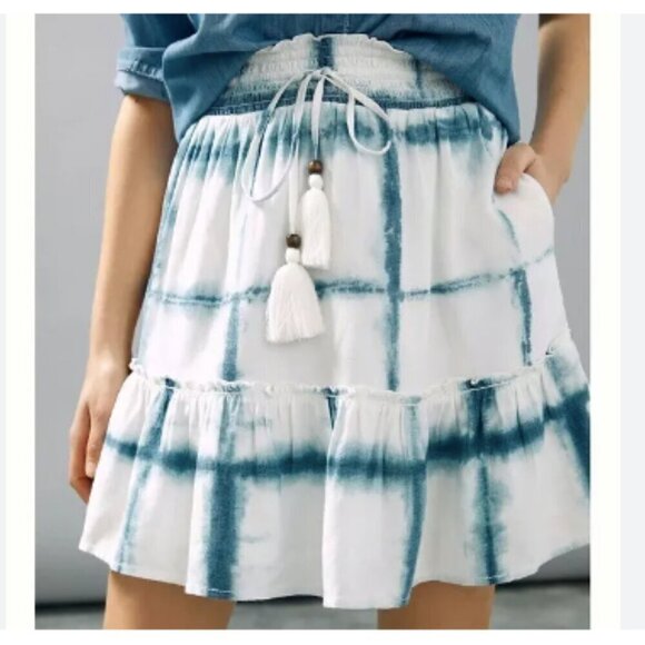 Anthropologie Pilcro Tie Dye Shibori Mini Skirt - Picture 4 of 7